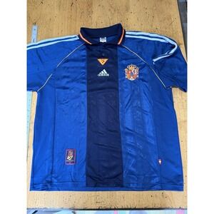 Vintage 1999 Spain Spanish FEF Soccer Football Club Jersey Adidas Mens Size XL